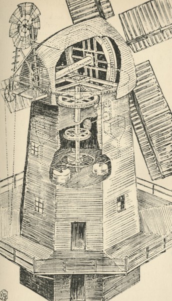 'A Smock Mill', (1931). Artist: Charles Henry Bourne Quennell.