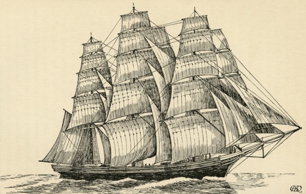 'A Tea Clipper', (1931). Artist: Charles Henry Bourne Quennell.
