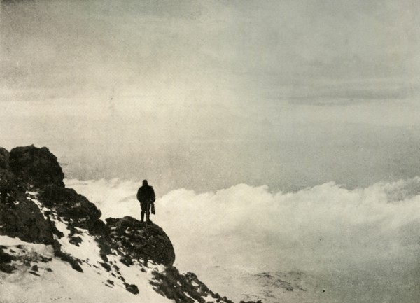 'Brocklehurst Looking Down From...Mount Erebus', 1908, (1909). Artist: Unknown.