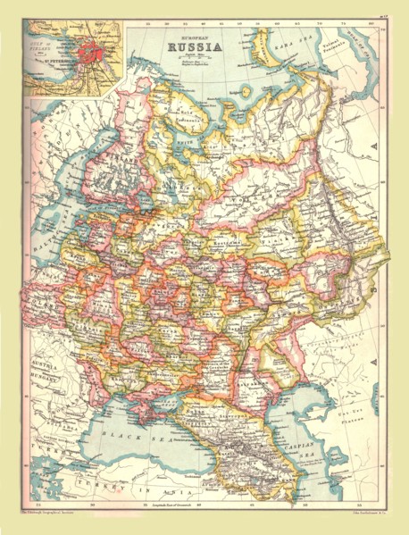 Map of Russia, 1902.  Creator: Unknown.