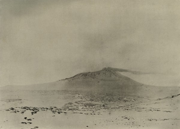 'Smoke streaming from the Crater of Erebus', c1908, (1909).  Artist: Unknown.