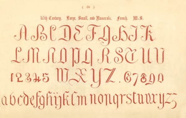 '16th Century. Large, Small and Numerals. French. MS.', 1862. Artist: Unknown.