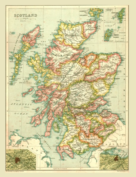 Map of Scotland, 1902.  Creator: Unknown.
