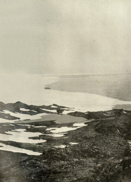 'The Ship off Pram Point, Just Before Leaving for the North', c1908, (1909). Artist: Unknown.
