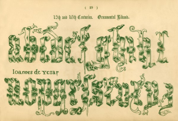 '15th and 16th Centuries. Ornamental Riband', 1862. Artist: Unknown.