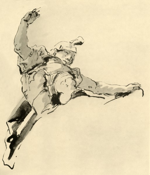 'Warrior standing on Clouds', mid 18th century, (1928). Artist: Giovanni Battista Tiepolo.