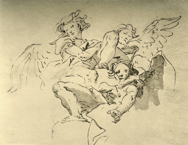 'Hovering Angels', mid 18th century, (1928). Artist: Giovanni Battista Tiepolo.