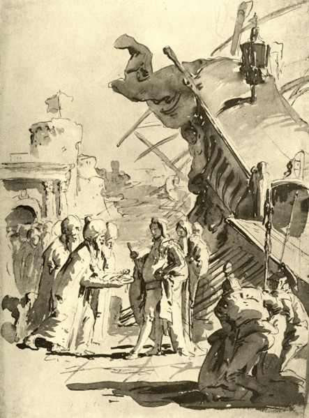 'Capitulation of a Town', mid 18th century, (1928). Artist: Giovanni Battista Tiepolo.