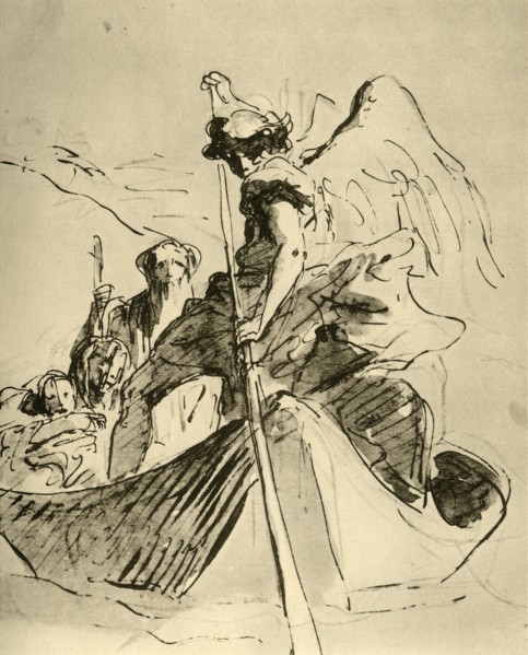 'Flight into Egypt', mid 18th century, (1928). Artist: Giovanni Battista Tiepolo.