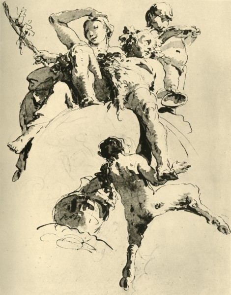 'Bacchus and Ariadne', c1740, (1928). Artist: Giovanni Battista Tiepolo.