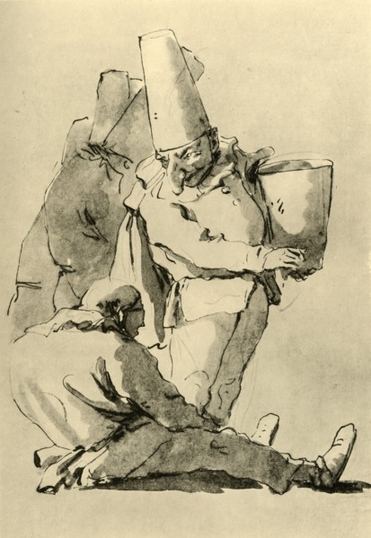'Pulcinelli', mid 18th century, (1928). Artist: Giovanni Battista Tiepolo.