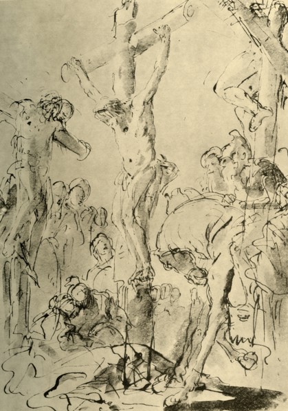 'Crucifixion', mid 18th century, (1928). Artist: Giovanni Battista Tiepolo.