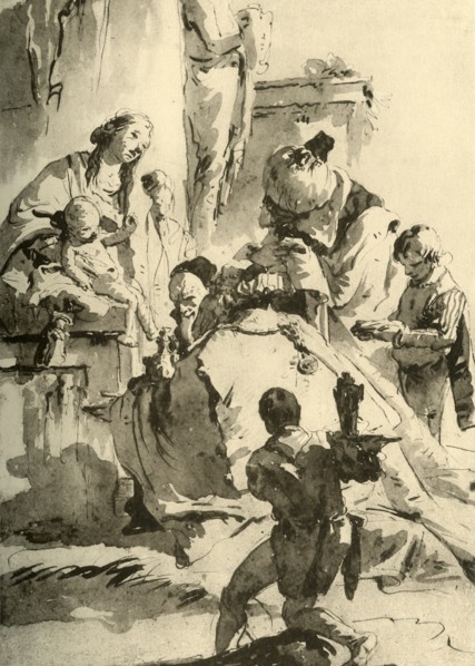 'Adoration of the Magi', c1745, (1928). Artist: Giovanni Battista Tiepolo.