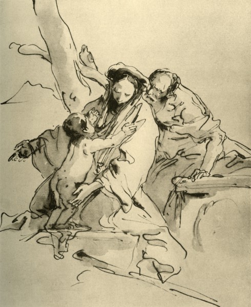 'Holy Family', mid 18th century, (1928). Artist: Giovanni Battista Tiepolo.