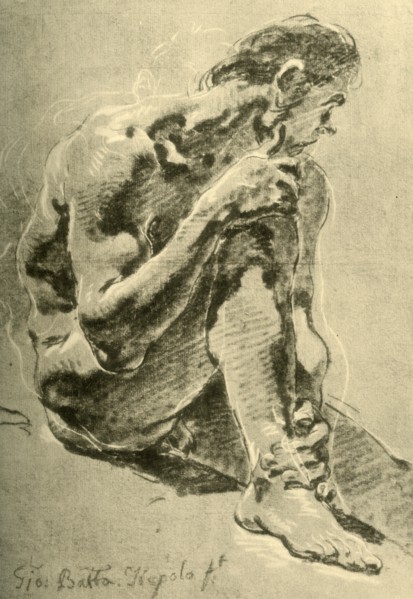 'Nude seated', 1715-1716, (1928). Artist: Giovanni Battista Tiepolo.