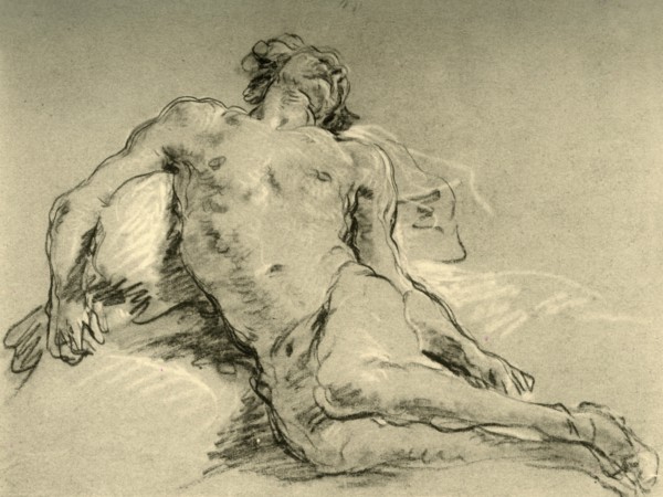 'Nude resting', mid 18th century, (1928). Artist: Giovanni Battista Tiepolo.