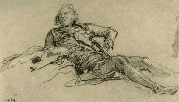 'Officer resting', 1752-1753, (1928). Artist: Giovanni Battista Tiepolo.
