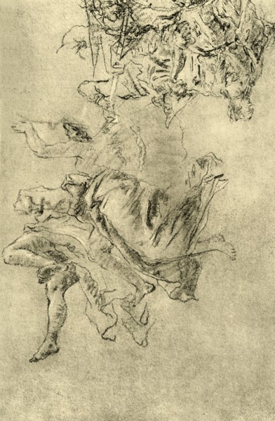 'Hovering Geniuses', 1752-1753, (1928). Artist: Giovanni Battista Tiepolo.