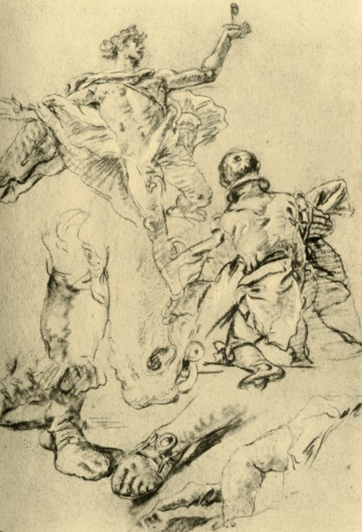 'Study for a page in the Kaisersaal', 1751-1752, (1928). Artist: Giovanni Battista Tiepolo.