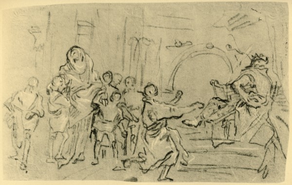 'The Mother of the Maccabees before Antiochus', c1759, (1928). Artist: Giovanni Domenico Tiepolo.