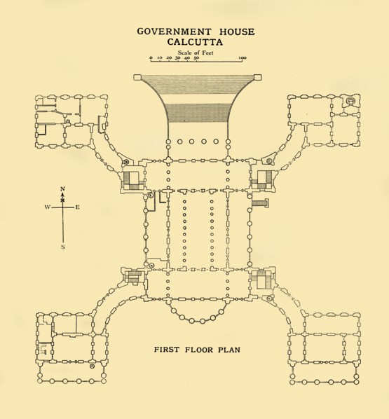 'Government House Calcutta - First Floor Plan', 1925. Creator: Unknown.