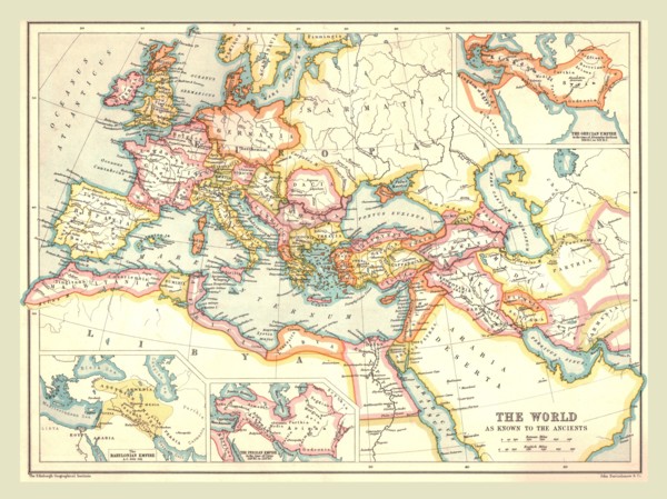 Map of the Ancient World, (1902).   Creator: Unknown.