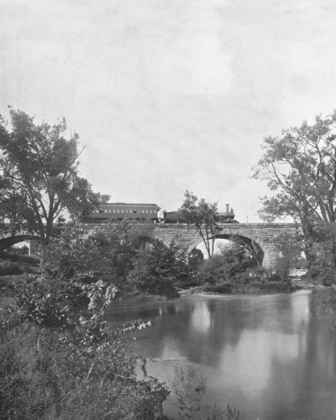 Mill Creek Bridge, Pennsylvania Railroad, USA, c1900.  Creator: Unknown.