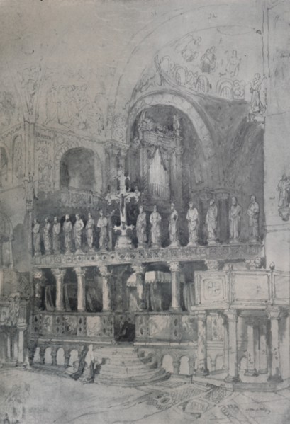 'Interior of St. Mark's', c1830, (1925). Creator: Samuel Prout.