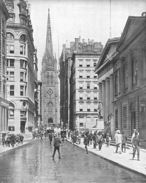 Wall Street, New York, USA, c1900.  Creator: Unknown.