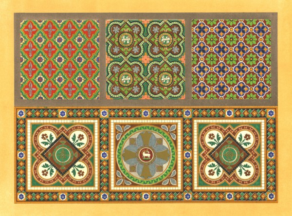Encaustic tiles, 19th century. Creator: Unknown.