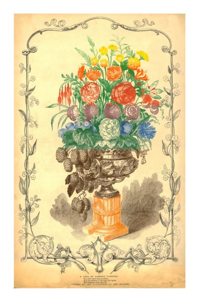 'A Vase of Summer Flowers', 1849.  Creator: Unknown.