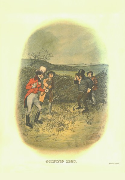 'Golfing, 1820', c1910. Creator: Tom Browne.