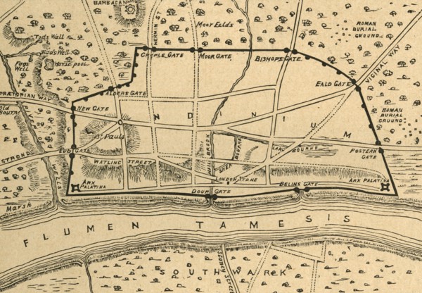 'Plan of Roman London', (1897). Creator: Unknown.