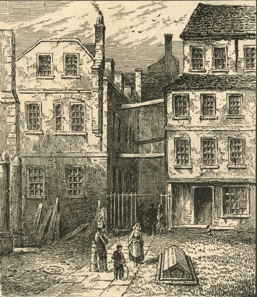 'Goldsmith's Tomb in 1860', (1897). Creator: Unknown.