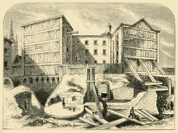 'Roman Remains Found in Billingsgate', (c1872). Creator: Unknown.