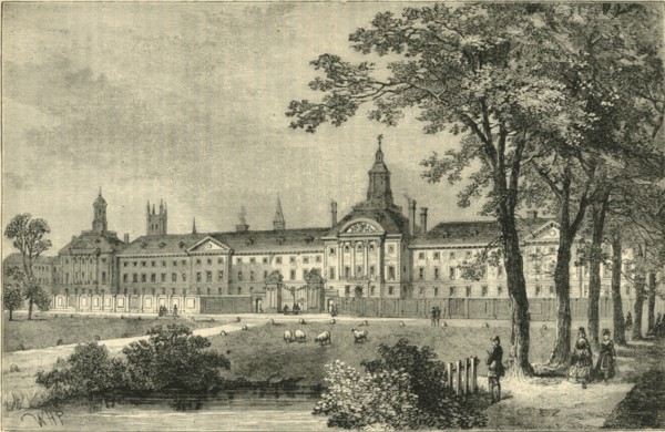 'Old Bethlehem Hospital, Moorfields about 1750', (c1872). Creator: Unknown.