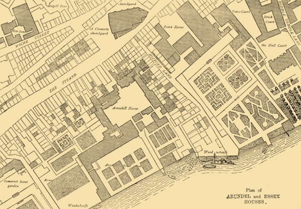 'Plan of Arundel and Essex Houses', (1881). Creator: Unknown.