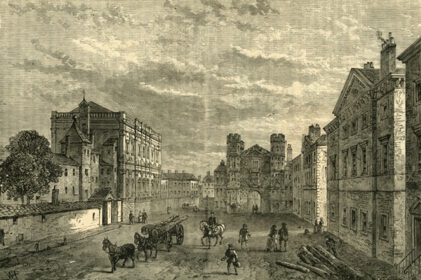 'Whitehall, Looking Towards the Holbein Gateway', (1881). Creator: Unknown.