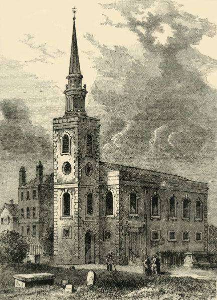 'Rotherhithe Church, 1750', (c1878). Creator: Unknown.