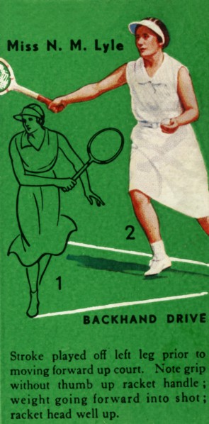 'Miss N. M. Lyle - Backhand Drive', c1935. Creator: Unknown.
