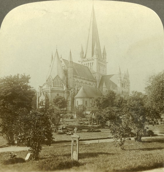 'Trondhjem cathedral, whose traditions reach back eight centuries, Norway', c1905. Creator: Unknown.