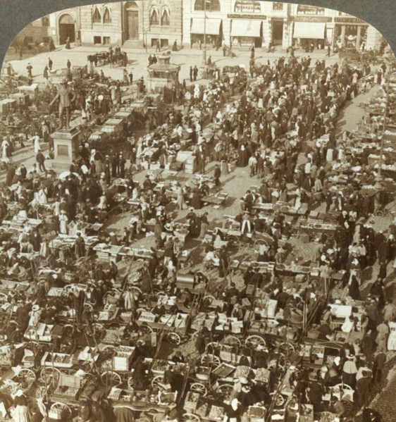 'Christiania's largest market, Norway', c1905. Creator: Unknown.
