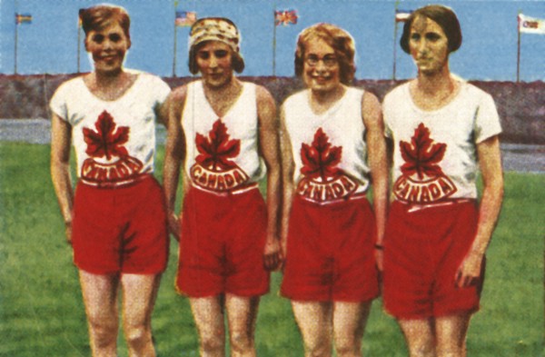 Canadian team, women's 4 x 100 metres relay, 1928. Creator: Unknown.