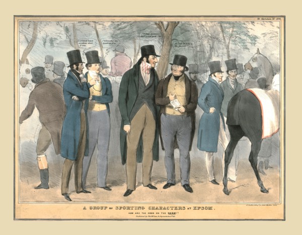 'A Group of Sporting Characters at Epsom', c1832.  Creator: Unknown.