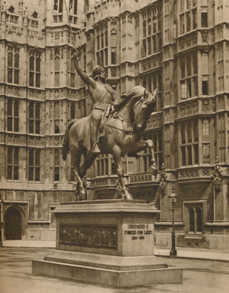'Richard The Lion-Heart on Horseback at Westminster', c1935. Creator: Arnold.