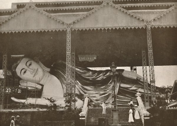 'Gigantic Reclining Figure of Buddha, Pegu', 1900. Creator: Unknown.