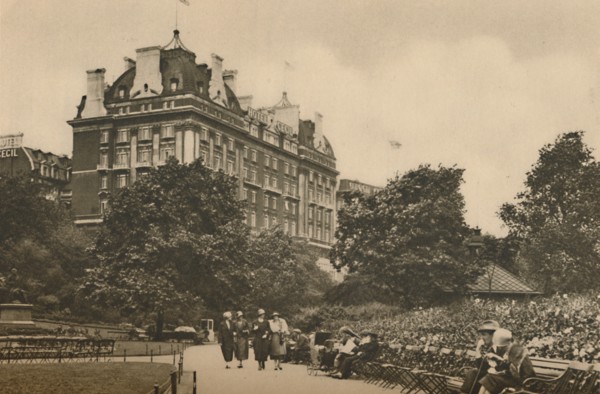 'Villiers Street Section of the Victoria Garden and a View of the Cecil Hotel', c1935. Creator: Donald McLeish.