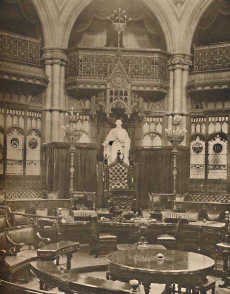 'George III. Presides in the Common Council Chamber in the Guildhall', c1935. Creator: King.