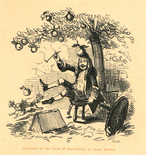 'Discovery of the Laws of Gravitation by Isaac Newton', 1897.  Creator: John Leech.