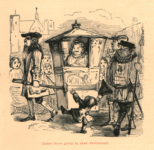 'Queen Anne going to open Parliament', 1897.  Creator: John Leech.